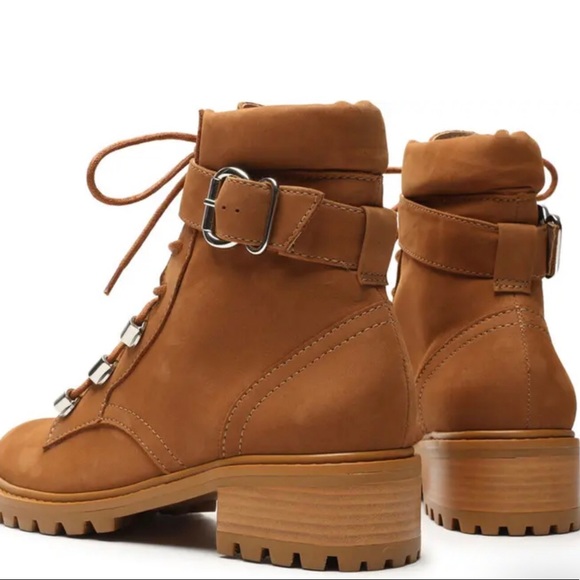 NWT Schutz Inaiah Buckled Leather Hiker Boot - Picture 5 of 12